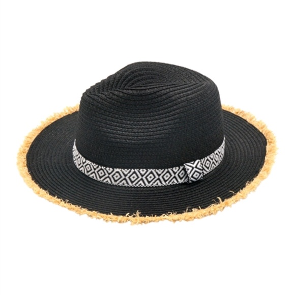 #181 FRAYED TRIM AZTEC STRAW